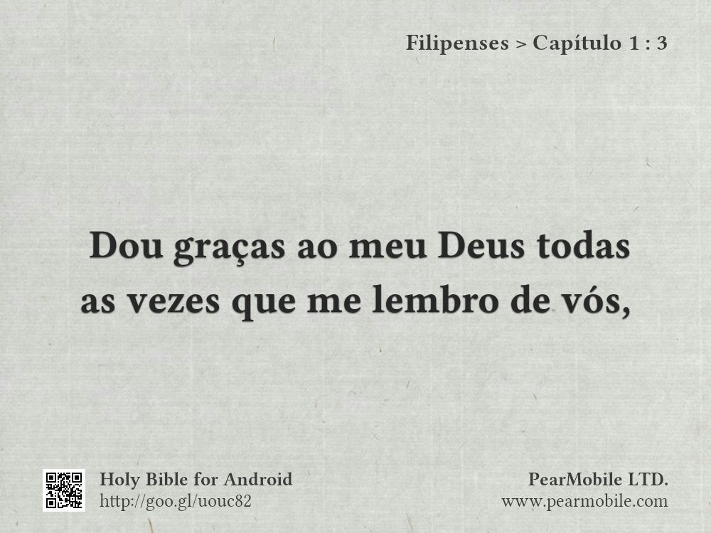Filipenses, Capítulo 1:3
